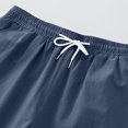 thumbnail image 2 of Plebaso Mens Casual Shorts Elastic Waist Summer Shorts Drawstring Solid Color Lounge Shorts with Pockets, 2 of 6