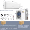 thumbnail image 4 of Costway 9000 BTU Split Air Conditioner & Heater Wall Mount AC Unit with Remote Control, 4 of 8