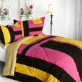 thumbnail image 1 of Scene Savannah - Ensemble de Couette Matelassée Patchwork en Alternative au Duvet Format Simple - Rose, 1 of 1