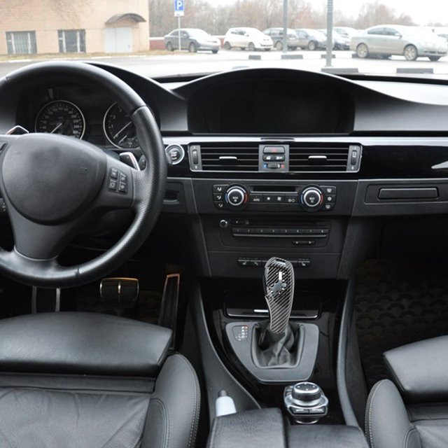 Steering Lever Cover Decorative, Fashionable Texture Lever Trim Cover for 5 Series E60 E61 2003-2010, Exquisite Style, Easy Installation