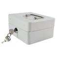 thumbnail image 2 of 1 Pce Mini Fer Portable Verrouillable Argent Pièces Coffre-Fort Boîte de Sécurité Domestique (Blanc), 2 of 5
