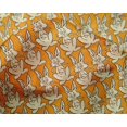thumbnail image 4 of oneOone Silk Tabby Fabric Rabbit Block Print Fabric By The Yard 42 Inch Wide, 4 of 4