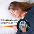 thumbnail image 4 of Costway 84'' x 90'' Flannel Heated Blanket Electric Throw w/ Dual Controllers Blue, 4 of 10