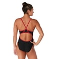 thumbnail image 2 of Speedo Maillot de Bain une Pièce pour Femmes Endurance+ Flyback Entraînement Adulte - Noir/rouge, D40, 2 of 2
