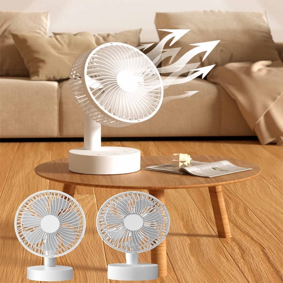 Iumwxz Smart Home Appliances Usb Circulation Fan Rechargeable Office Desk Fan Small Fan Mobile Fan Small Desktop Fan Energy-Saving White Plastic Tax Free Weekend