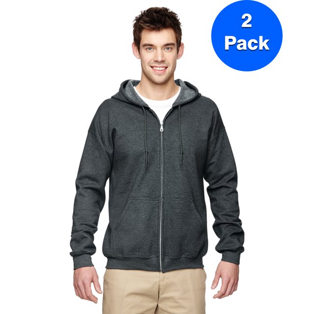 Gildan Sweat à Capuche Zippé Intégral pour Hommes - G186 (Lot de 2)