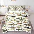 thumbnail image 1 of Erosebridal Rustic Pike Fish Bedding Sets Queen Size, Wooden Plank Comforter Sets with Sheets, Farmhouse Countryside Reversible Bed Set, Microfiber Room Decor, 7pcs, 1 of 6
