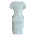 thumbnail image 4 of EGNMCR Robes d'Été Femmes Tendance 2024 Femmes Décontracté Col Rond Bretelles Manches Courtes Rayé Imprimé Robe Ample, 4 of 5