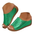 thumbnail image 1 of Sandales pour Femmes IUJSOY Sandales Compensées à Plateforme Confortables Motif Rétro à Enfiler Pantoufles d'Été, 1 of 5