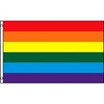 thumbnail image 1 of Gay Pride Rainbow Polyester Flag, 1 of 2