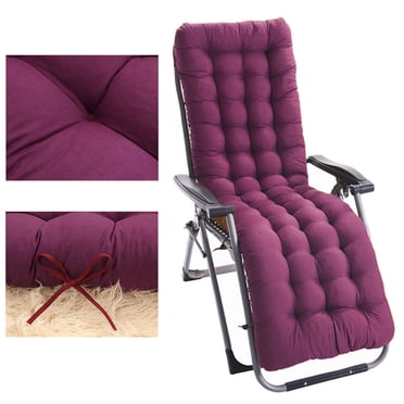 Coussin de Fauteuil Inclinable Intérieur Extérieur Patio Coussin de Chaise Dossier Haut Épais Rembourré Coussins de Chaise Longue Tapis