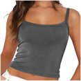 thumbnail image 1 of Birdeem Mode Femmes Uni Col Rond Sans Manches Camisole Débardeur Vêtements d'Été, 1 of 1