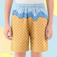 thumbnail image 2 of MIASHUI Shorts à Imprimé Graphique pour Garçons et Filles, Shorts de Plage Décontractés d'Été Confortables, Bleu, 2-3 Ans, 2 of 4