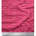 thumbnail image 1 of Soimoi Georgette Viscose Fabric Flamingo Bird Print Sewing Fabric Yard 42 Inch Wide, 1 of 3