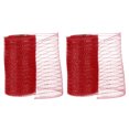 thumbnail image 1 of Unique Bargains 2pcs Decorative Mesh, 5.9in x 10 Yard Mesh Ribbon Roll Foil Metallic for Christmas Tree Decoration, Red, 1 of 6
