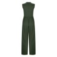 thumbnail image 2 of WILLBEST Vêtements d'Automne Femmes Combinaison Décontractée Taille Haute Ajustée avec Gilet Col Rond Jambe Grand Jambe Droite Combinaison Pantalon Velours Côtelé Femmes, 2 of 6