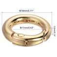 thumbnail image 2 of Unique Bargains 18x11x3.5mm Round Zinc Alloy Spring Gate O Ring Snap Clip Buckle, Light Gold 10 Pack, 2 of 5