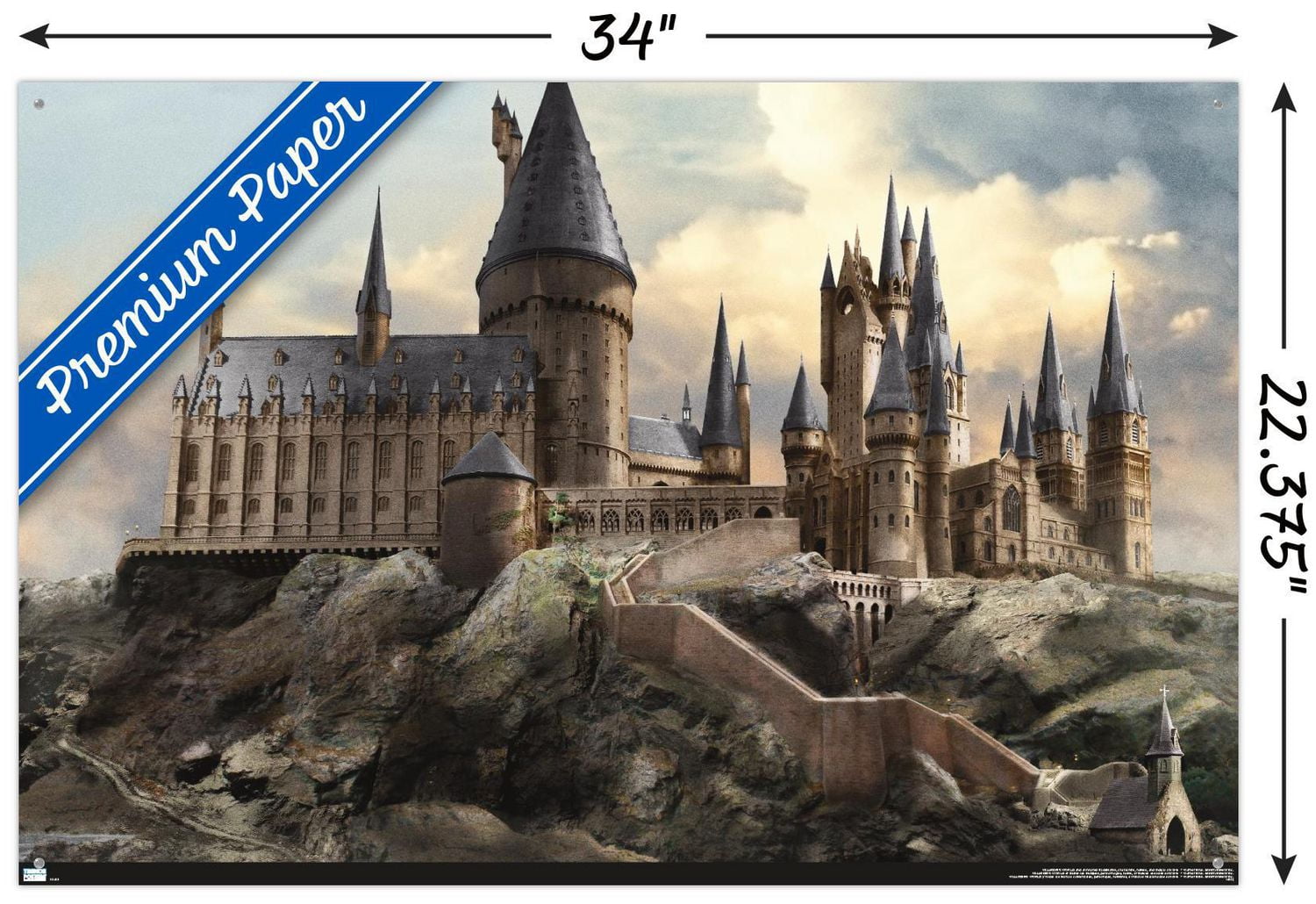The Wizarding World: Harry Potter - Hogwarts at Sunrise Wall Poster, 22.375" x 34"