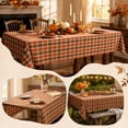 thumbnail image 4 of Plaid Tablecloth with Checkered Design for Thanksgiving and Fall Harvest Holiday Dining, 4 of 7