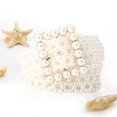 thumbnail image 4 of Milaget ' Beaded Waist Chain Waistband Bridal Square Buckle, 4 of 7