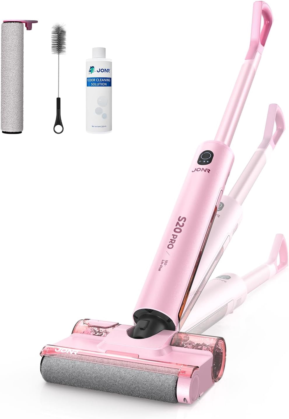 JONR S20 Pro Wet Dry Vacuum Cleaner, 180° Lay Flat, Smart Suction Adjustment, Large Water Tank Capacity, Cordless Floor Washer for Pet Hair