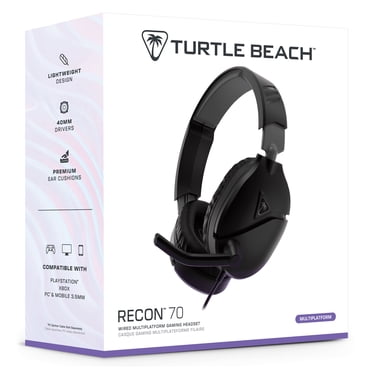 Turtle Beach® Recon 70 Black PS5™ & PS4™ | Xbox Series X|S & Xbox One | PC