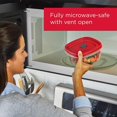 thumbnail image 4 of Rubbermaid Vented Lids BPA Free Plastic Food Storage Containers, Set of 21 (42 Pieces Total), Racer Red | Reusable & Stackable, 4 of 8