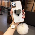 thumbnail image 1 of Makeup Mirror Mobile Phone Case, Luxurious Bling Heart-Shaped Mirror Phone Case(iPhone 7plus/8plus), 1 of 8