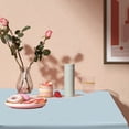 thumbnail image 4 of HHBEAUTY Rectangle Vinyl Tablecloth, Waterproof Spillproof Plastic Backed Table Cloth, Wipe Clean Table Cover for Dining, Buffet Parties and Camping (Blue,54" x 72"), 4 of 7