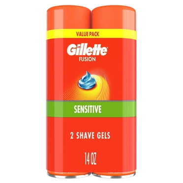 Gel à raser Gillette Fusion Peau sensible pour hommes, pour une peau douce, avec huile d’amande, gel à raser pour les soins personnels des hommes, convient à la peau sensible