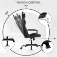 thumbnail image 4 of Video Gaming Chair, PU Leather Racing Chair, Ergonomic Office Chairs High Back Gamer Chair Computer Desk Chairs Lumbar Support with Arms Swivel Chair  for Adults(Grey), 4 of 7