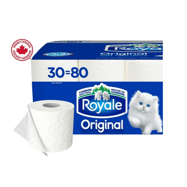 Royale Original, 2 Ply Toilet Paper, 30 Equal 80 Bathroom Tissue Rolls, 323 Toilet Paper Sheets per Roll