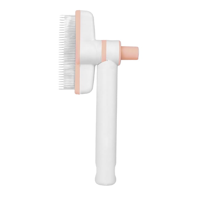 Self-Cleaning Pet Flea Comb Grooming Brush 2025 for Dogs Cats Stainless Steel Teeth Smart Design Easy to Clean Store Sturdy Durable for Tear Stains Lice Dandruff