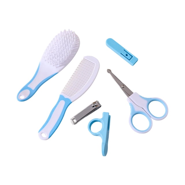 CJiaWei 6pcs Convenient Daily Kit 6 Pieces For Infants And Children Comfort And With Baby Hair Brush Hair Comb Nail Nail Clipper Cover Nail Scissors And Nail