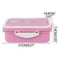 thumbnail image 2 of RKSTN Bento Box Double-layer Bento Box Japanese-style Microwave Lunch Box Office Worker Reducing Meal Divided Lunch Box Bento Box, 2 of 2