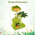 thumbnail image 3 of Gymax Cute Palm Cat Tree w/Artificial Leaves Condo Perch Sisal Scratching Posts, 3 of 9