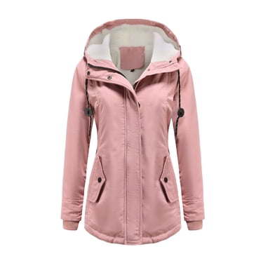 Manteau Doudoune Épais pour Femmes Manteau d'Hiver à Manches Longues Parka en Molleton Duveteux Manteau Décontracté à Capuche Pardessus avec Poches