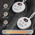 thumbnail image 3 of MARNUR Electric Heated Blanket Queen Size 84''x90'', Fast Heating with Dual Controllers, 10 Heating Levels, 10H Timers, Preheat Function - Gray, 3 of 14