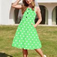 thumbnail image 4 of LOVZFMLL 2-12 Years Girls' Summer Casual Sleeveless Round Neck Button With Pockets Dress, 4 of 6