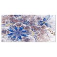 thumbnail image 2 of Formes Florales Grungy Bleu Brun - Grande Toile Murale Florale, 2 of 3