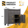 thumbnail image 2 of AOBABO Armoire de Rangement pour Outils en Acier avec Roues Verrouillables, Tiroir et Étagères, Noir, 2 of 10
