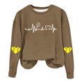 thumbnail image 1 of Timegard Chandail à Col Rond pour Femmes, Épaules Tombantes, Chandail à Enfiler Imprimé, Automne Hiver, Décontracté, Ample, Confortable, Hauts, 1 of 4