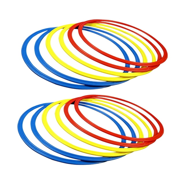 tamizeot Agility Training Rings Sturdy Home Gym 12 for Trainer 30cm Soccer Basketball Pieces Athlete 50cm 12 Pieces