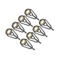 thumbnail image 1 of Unique Bargains Kit de Réparation d'Embout de Canne à Pêche en Acier Inoxydable 1,4 mm, Guide d'Anneau de Canne de Remplacement, Doré, Lot de 8, 1 of 5