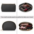 thumbnail image 3 of Jinsinto Makeup Bag 3 Pcs Waterproof Cosmetic Set Portable Travel Cosmetic Multifunction Organizer Storage Weave Toiletry Bag Black, 3 of 5