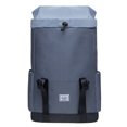thumbnail image 3 of KAUKKO Vintage Casual polyster and Leather Rucksack Backpack (Nylon Grey), 3 of 5
