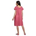 thumbnail image 3 of Moomaya Solid Nightdress For Ladies Cotton Ruffled Border Nursing Nightwear, 3 of 6
