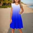 thumbnail image 3 of Huvoen Robes Quotidiennes en Coton pour Filles Nouvelle Robe d'Été pour Tout-Petites à Manches à Volants Tenue de Soleil pour Enfants Petites Filles Robe Trapèze Bleu Foncé 4 Ans, 3 of 8