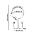 thumbnail image 3 of Apmemiss Clearance Shower Curtain Hooks Rings for Bathroom 12 Pcs Iron, 3 of 6