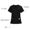 thumbnail image 2 of T-Shirt à Col Rond pour Homme à Manches Courtes avec Poche, Haut Tee avec Pantalon à Taille Élastique, Uniforme d'Infirmier, Ensemble de Sarraus pour Soignant, Travail à l'Hôpital, Tenue Décontractée Quotidienne / IhhxPro, Noir 2TG, 2 of 9